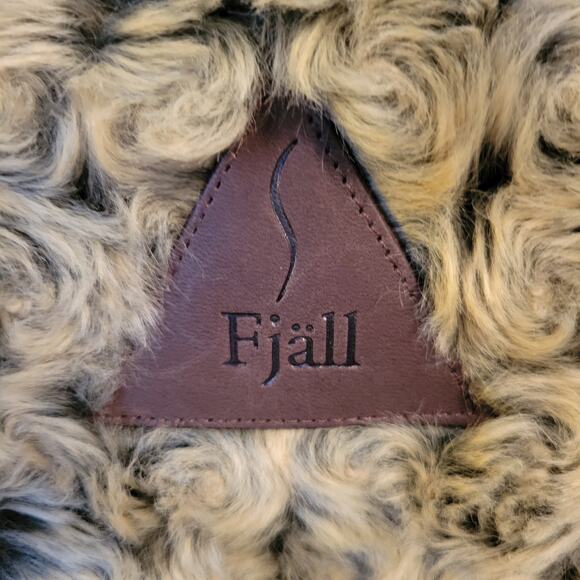 Fjall Nordic Design Faux Fur Wool Reversible Bison Jacket Womens Toggle Button L - Picture 2 of 10